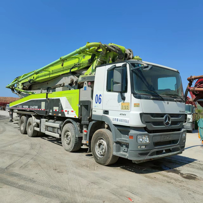 Monte Edilmiş Kullanılmış Kamyon Beton Pompası ， Elektrikli Dizel Motor 49m beton bom pompası
